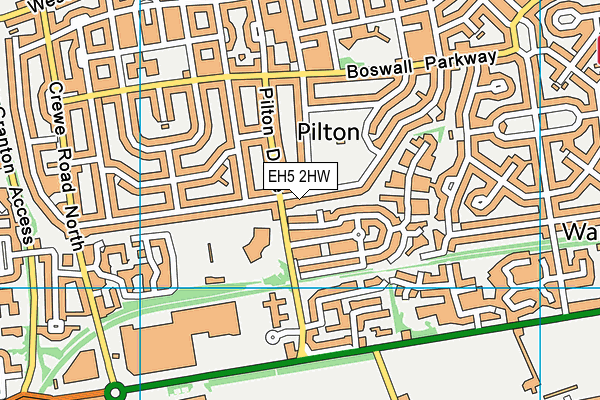 EH5 2HW map - OS VectorMap District (Ordnance Survey)