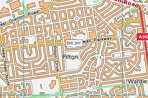 EH5 2HY map - OS VectorMap District (Ordnance Survey)