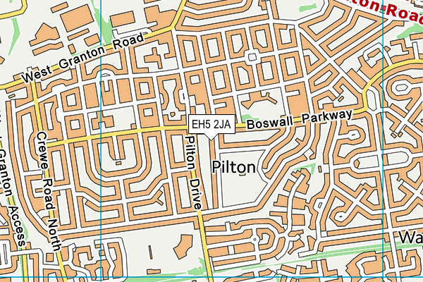 EH5 2JA map - OS VectorMap District (Ordnance Survey)