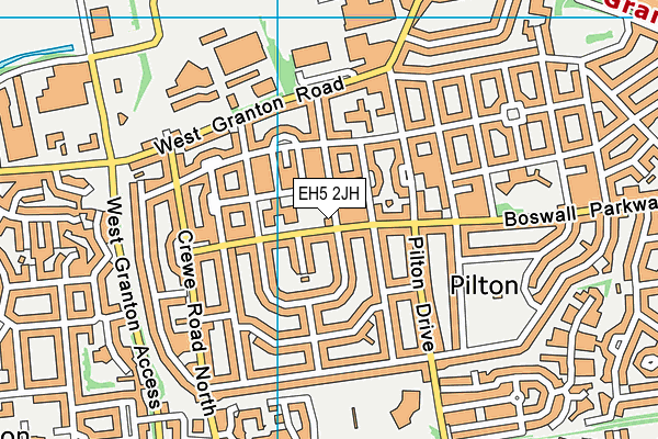 EH5 2JH map - OS VectorMap District (Ordnance Survey)