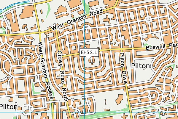 EH5 2JL map - OS VectorMap District (Ordnance Survey)