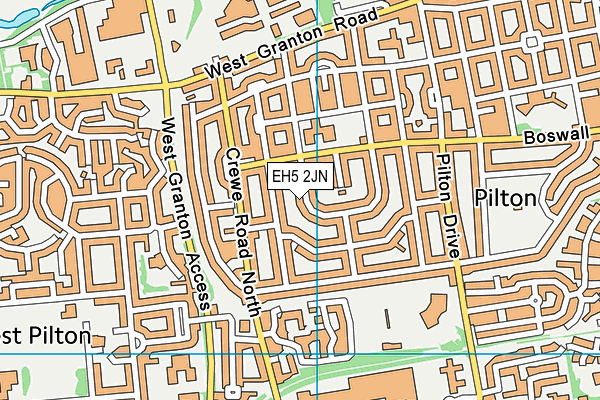 EH5 2JN map - OS VectorMap District (Ordnance Survey)