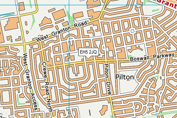 EH5 2JQ map - OS VectorMap District (Ordnance Survey)