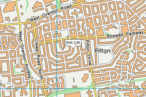 EH5 2JR map - OS VectorMap District (Ordnance Survey)