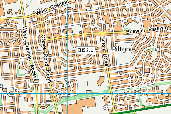 EH5 2JU map - OS VectorMap District (Ordnance Survey)
