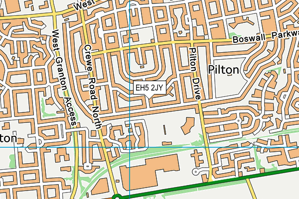 EH5 2JY map - OS VectorMap District (Ordnance Survey)
