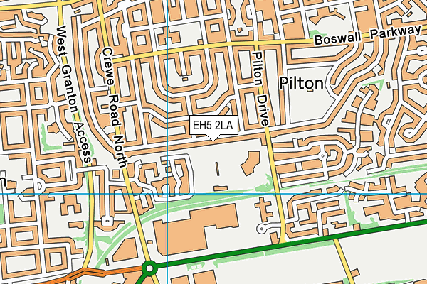 EH5 2LA map - OS VectorMap District (Ordnance Survey)