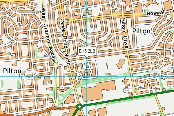 EH5 2LB map - OS VectorMap District (Ordnance Survey)