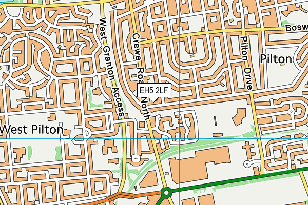 EH5 2LF map - OS VectorMap District (Ordnance Survey)