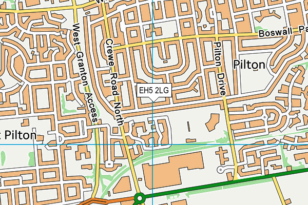 EH5 2LG map - OS VectorMap District (Ordnance Survey)