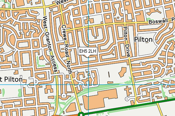 EH5 2LH map - OS VectorMap District (Ordnance Survey)