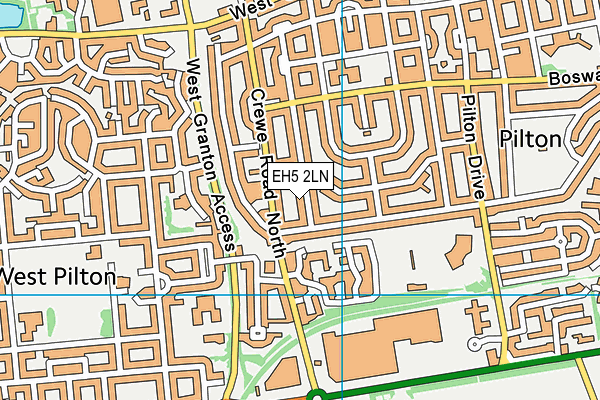 EH5 2LN map - OS VectorMap District (Ordnance Survey)