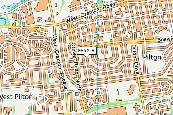 EH5 2LR map - OS VectorMap District (Ordnance Survey)