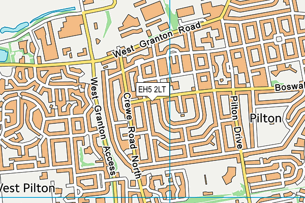 EH5 2LT map - OS VectorMap District (Ordnance Survey)