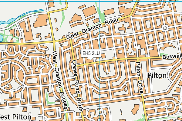 EH5 2LU map - OS VectorMap District (Ordnance Survey)