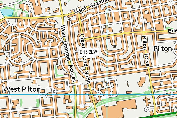 EH5 2LW map - OS VectorMap District (Ordnance Survey)