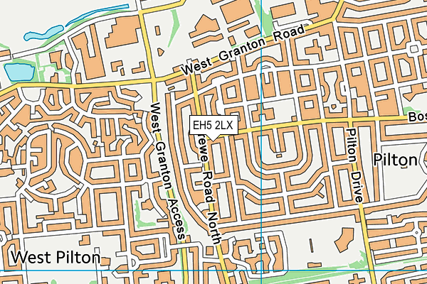 EH5 2LX map - OS VectorMap District (Ordnance Survey)