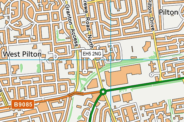 EH5 2NG map - OS VectorMap District (Ordnance Survey)