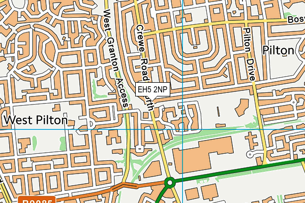 EH5 2NP map - OS VectorMap District (Ordnance Survey)