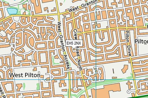 EH5 2NX map - OS VectorMap District (Ordnance Survey)