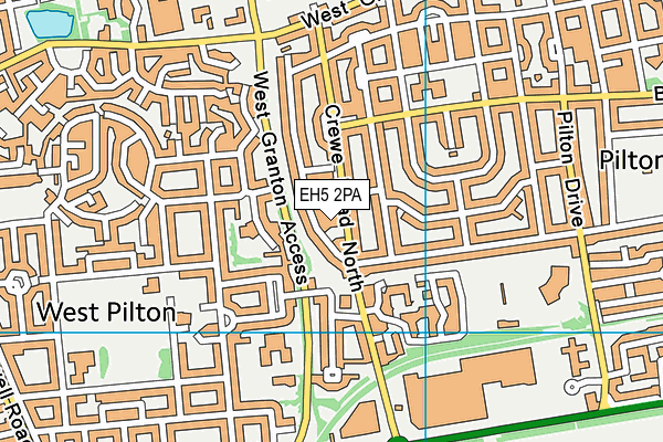 EH5 2PA map - OS VectorMap District (Ordnance Survey)