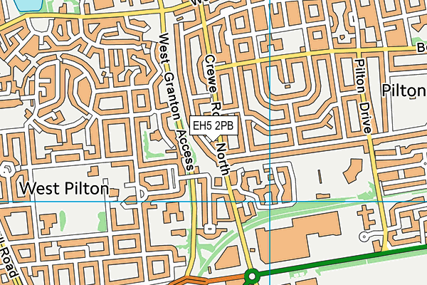 EH5 2PB map - OS VectorMap District (Ordnance Survey)