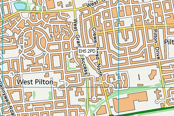 EH5 2PD map - OS VectorMap District (Ordnance Survey)