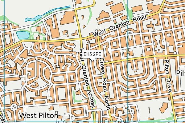 EH5 2PE map - OS VectorMap District (Ordnance Survey)