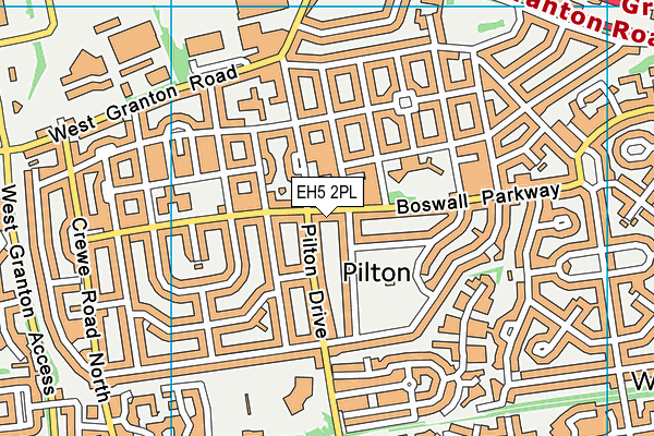 EH5 2PL map - OS VectorMap District (Ordnance Survey)