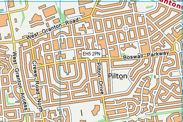 EH5 2PN map - OS VectorMap District (Ordnance Survey)