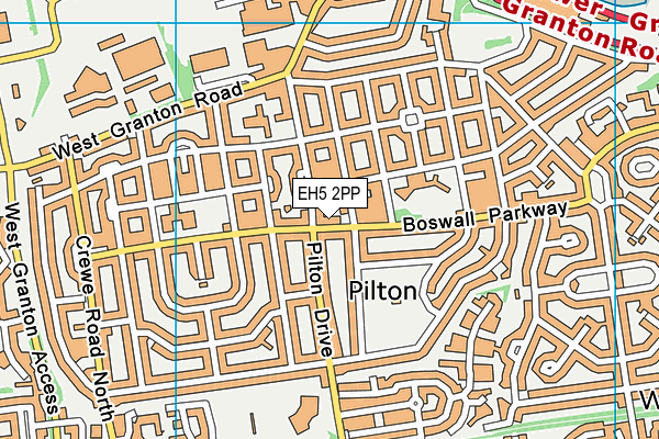 EH5 2PP map - OS VectorMap District (Ordnance Survey)
