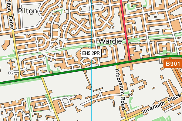 EH5 2PR map - OS VectorMap District (Ordnance Survey)