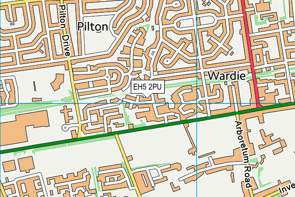 EH5 2PU map - OS VectorMap District (Ordnance Survey)