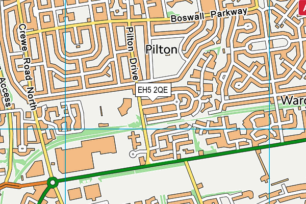 EH5 2QE map - OS VectorMap District (Ordnance Survey)