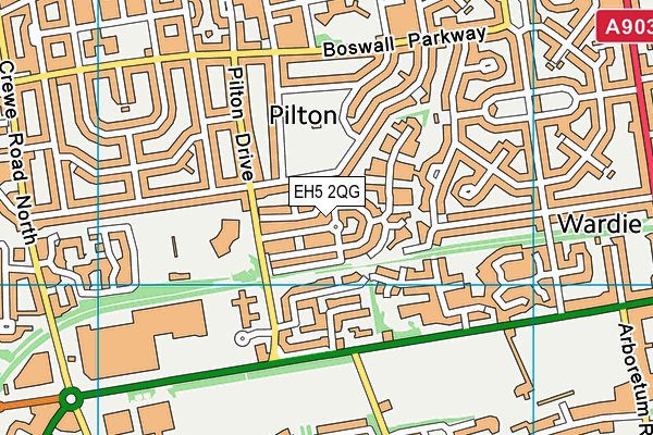 EH5 2QG map - OS VectorMap District (Ordnance Survey)