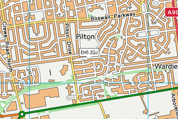 EH5 2QJ map - OS VectorMap District (Ordnance Survey)