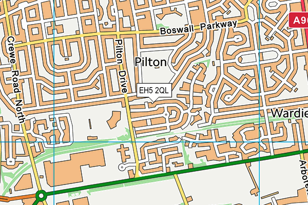 EH5 2QL map - OS VectorMap District (Ordnance Survey)