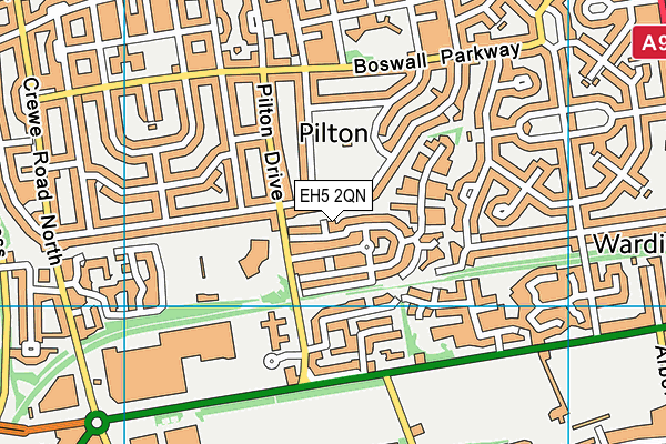EH5 2QN map - OS VectorMap District (Ordnance Survey)