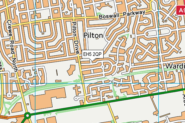 EH5 2QP map - OS VectorMap District (Ordnance Survey)