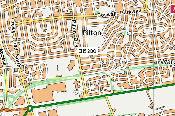 EH5 2QQ map - OS VectorMap District (Ordnance Survey)