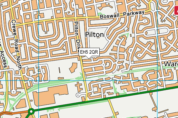 EH5 2QR map - OS VectorMap District (Ordnance Survey)