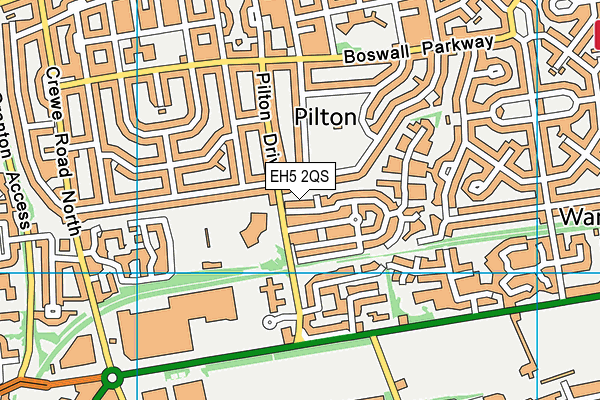EH5 2QS map - OS VectorMap District (Ordnance Survey)