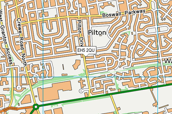 EH5 2QU map - OS VectorMap District (Ordnance Survey)