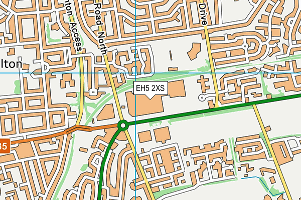 EH5 2XS map - OS VectorMap District (Ordnance Survey)