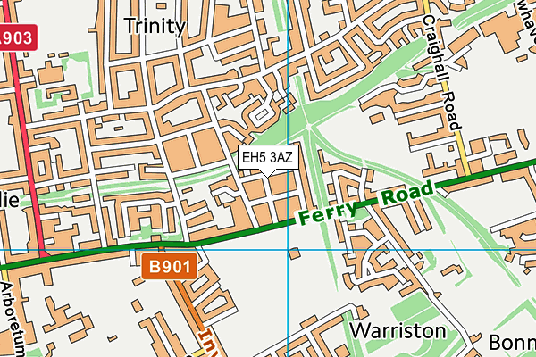 EH5 3AZ map - OS VectorMap District (Ordnance Survey)