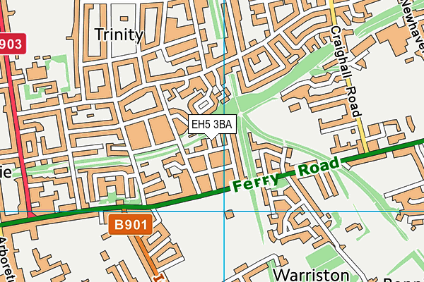 EH5 3BA map - OS VectorMap District (Ordnance Survey)