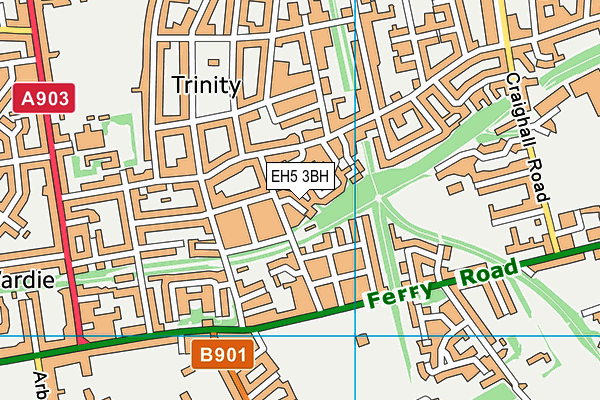 EH5 3BH map - OS VectorMap District (Ordnance Survey)