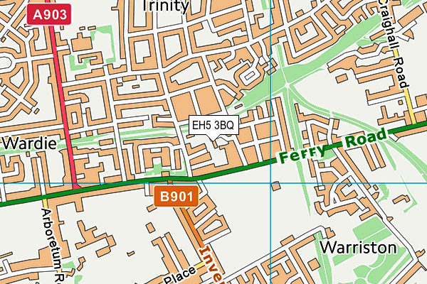 EH5 3BQ map - OS VectorMap District (Ordnance Survey)