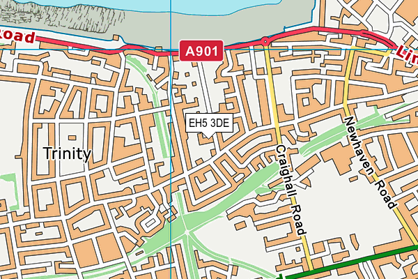 EH5 3DE map - OS VectorMap District (Ordnance Survey)