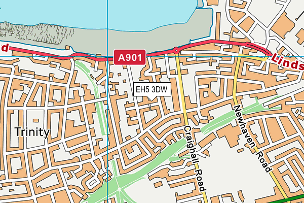 EH5 3DW map - OS VectorMap District (Ordnance Survey)